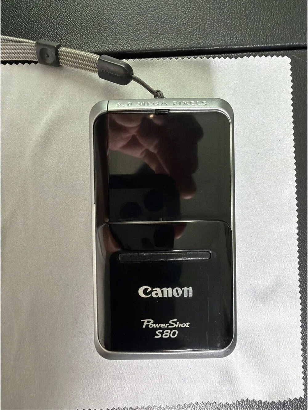 Canon PowerShot S80 8MP 3.6x Optical Zoom Digital Camera Black - Tested Works